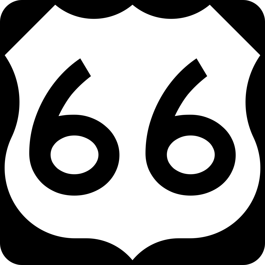 01_美国66号公路经典盾牌标志
